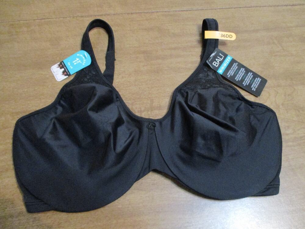 BALI MINIMIZER ENCASED UNDERWIRE BRA BLACK 36DD
